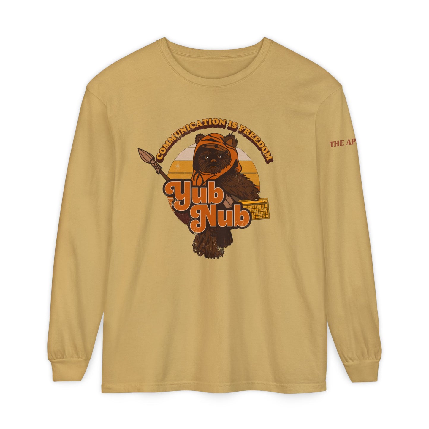 Communication is Freedom - Yub Nub - AAC - Unisex Garment-dyed Long Sleeve T-Shirt