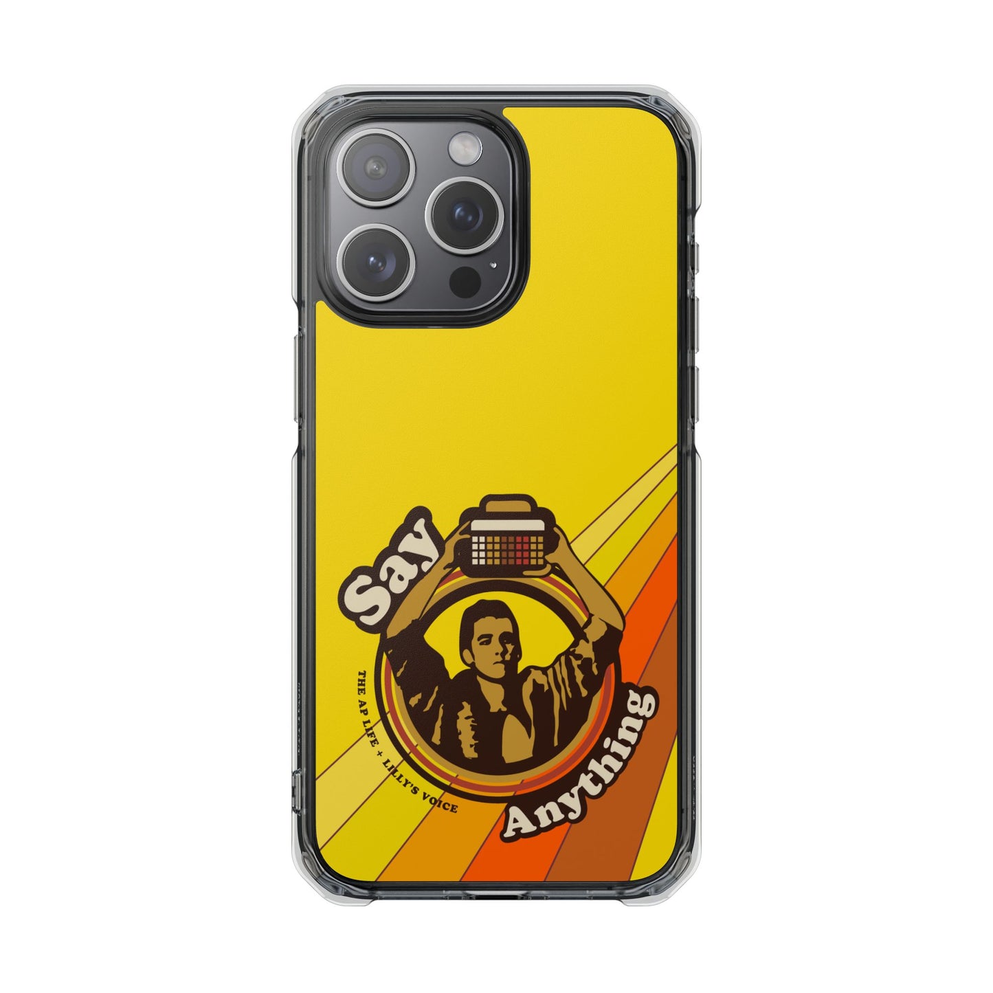 Say Anything - AAC - Lilly's Voice + The AP Life Collab - MagSafe® Clear Impact Case for iPhone