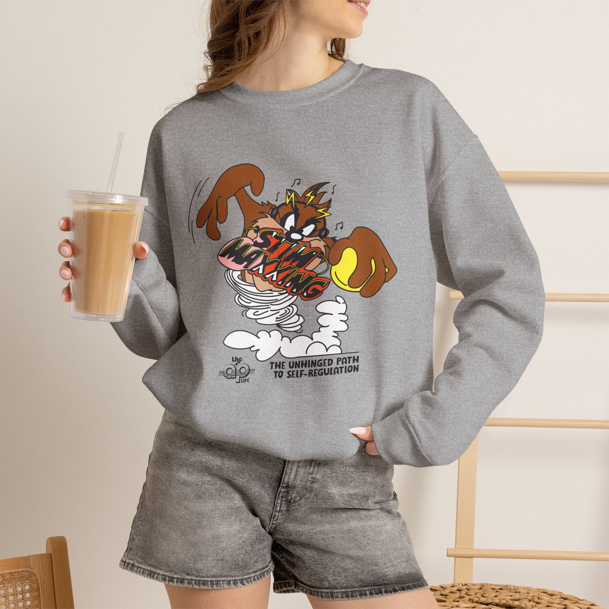 Stim-Maxxing - The Unhinged Path to Self-Regulation - Adult Unisex Heavy Blend™ Crewneck Sweatshirt