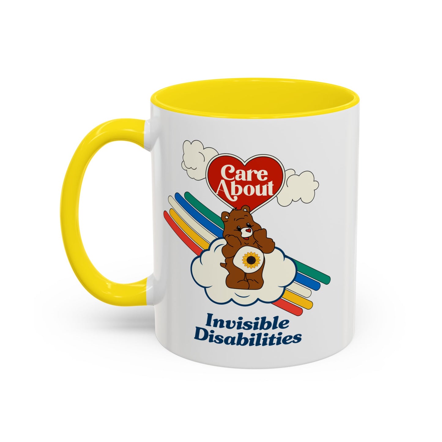 Care About Invisible Disabilities - Disability Rights - Accent Coffee Mug (11, 15oz)