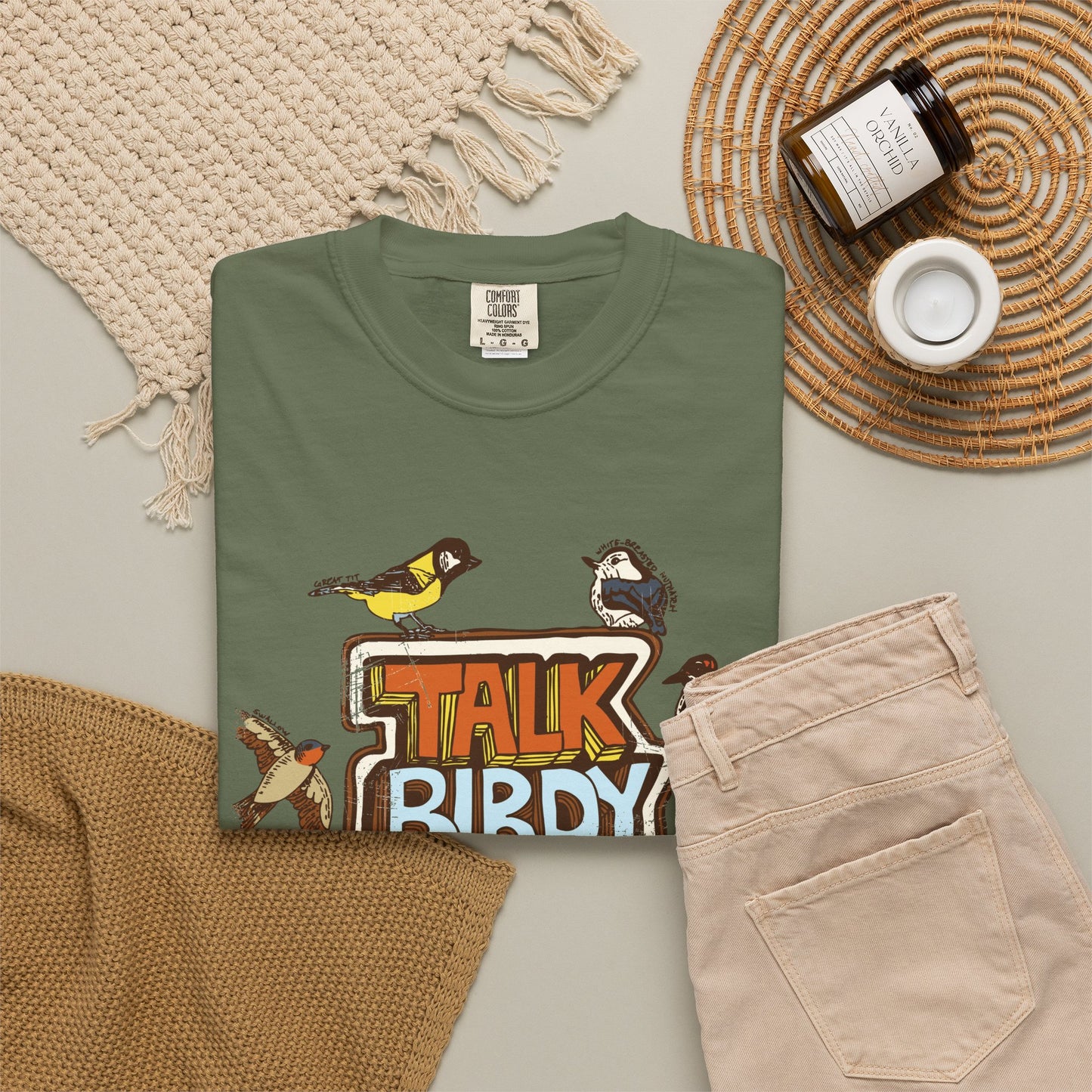 Talk Birdy to Me - Adult Unisex Garment-Dyed T-shirt