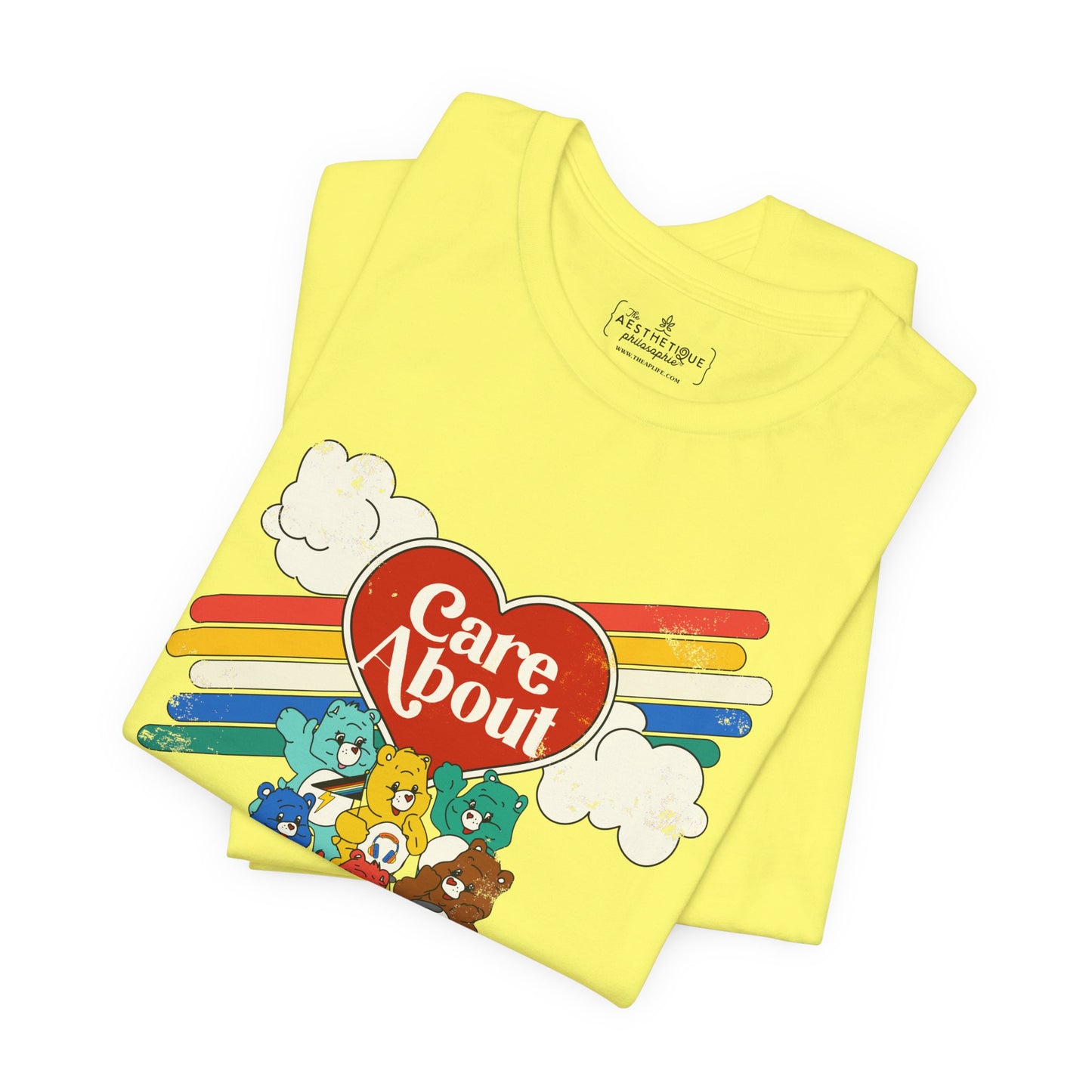 Care About Disability Rights - Retro 80s Vibe - Adult Unisex Jersey Tee (Ships Internationally)