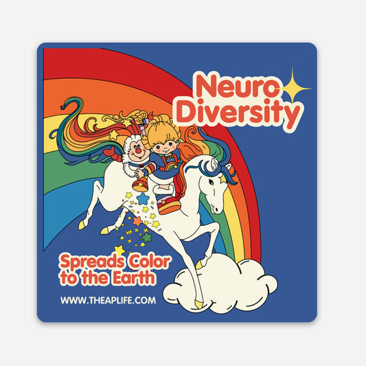 Neurodiversity Spreads Color to the Earth - Vinyl Square Matte Sticker