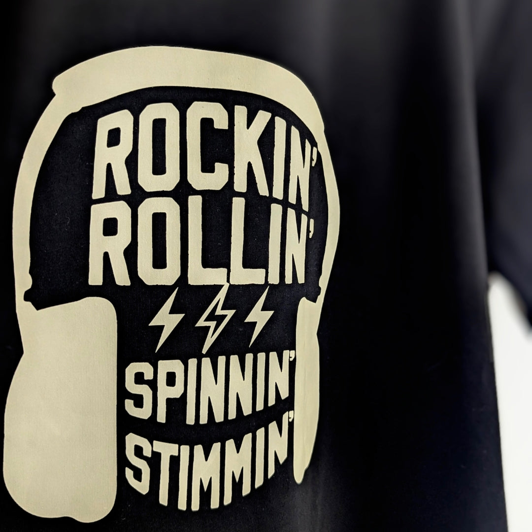 Rockin' Rollin' Spinnin' Stimmin' Unisex Ringer Tee