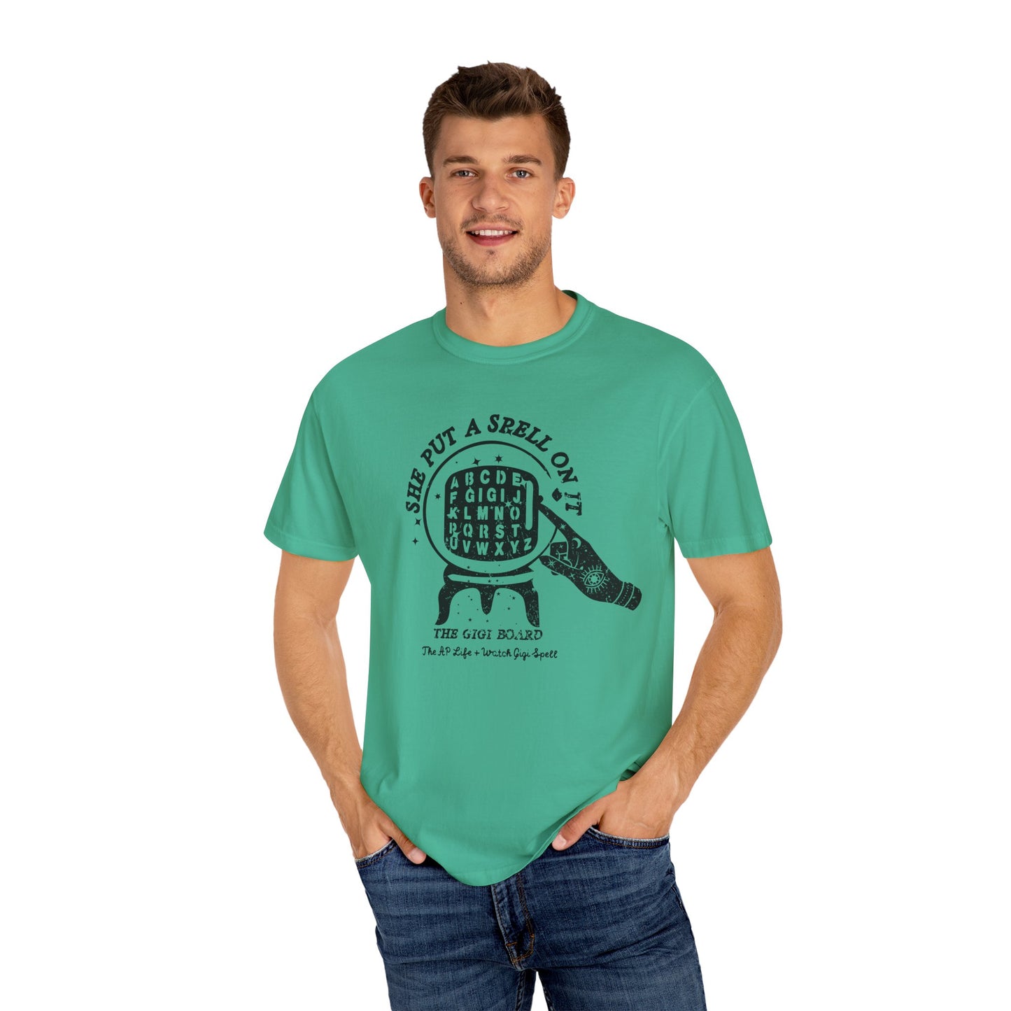 She Put a Spell on it - The Gigi Board - Adult Unisex Tee - Watch Gigi Spell Fundraiser