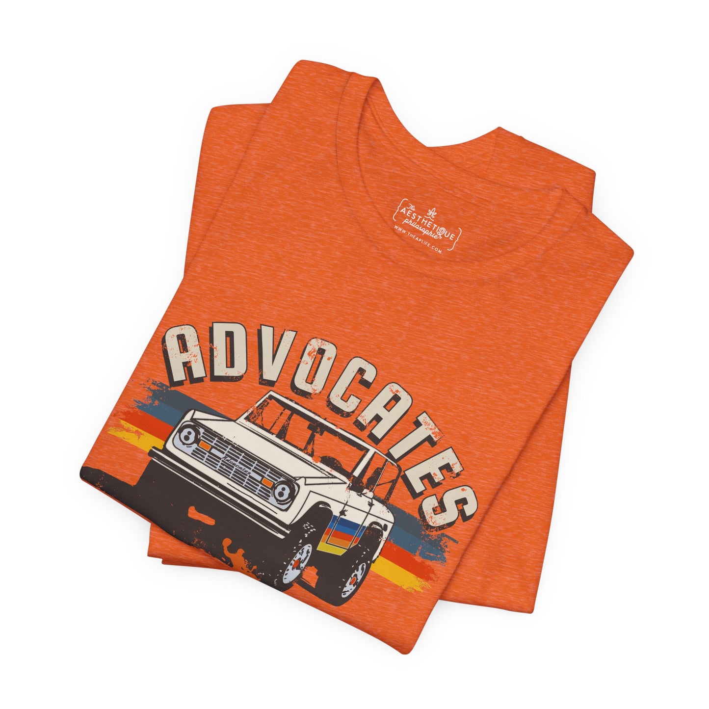 Advocates Keep Truckin', Keep Buckin' - Retro Bronco Truck - Unisex Jersey Short Sleeve Tee