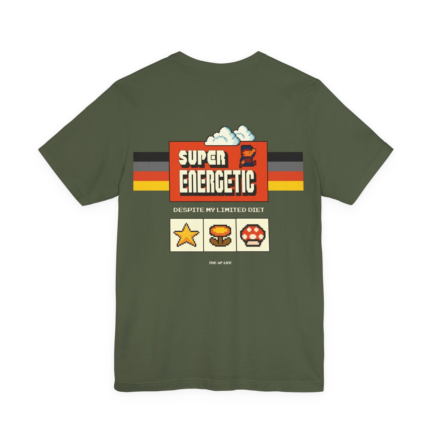 Super Energetic Despite My Limited Diet - Adult Unisex Jersey Short Sleeve Tee