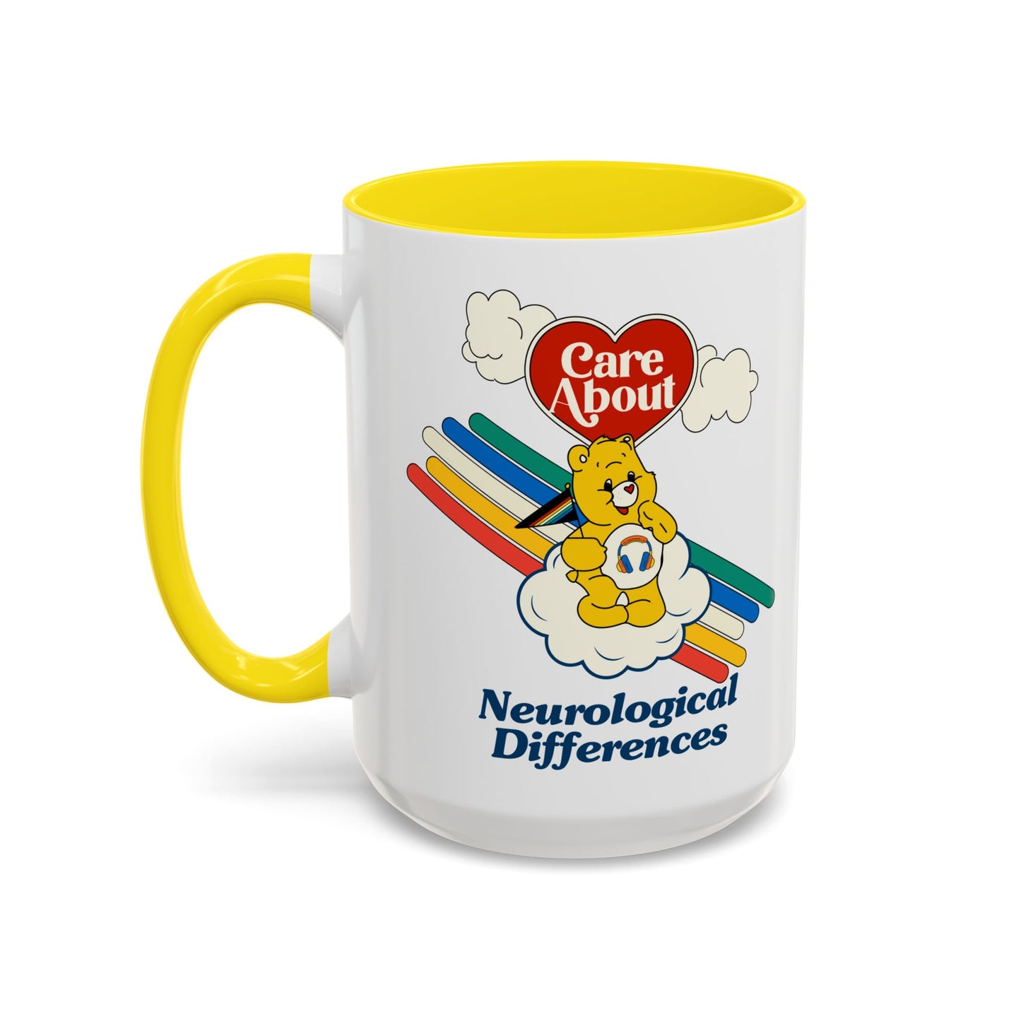 Care About Neurological Differences - Disability Rights - Accent Coffee Mug (11, 15oz)