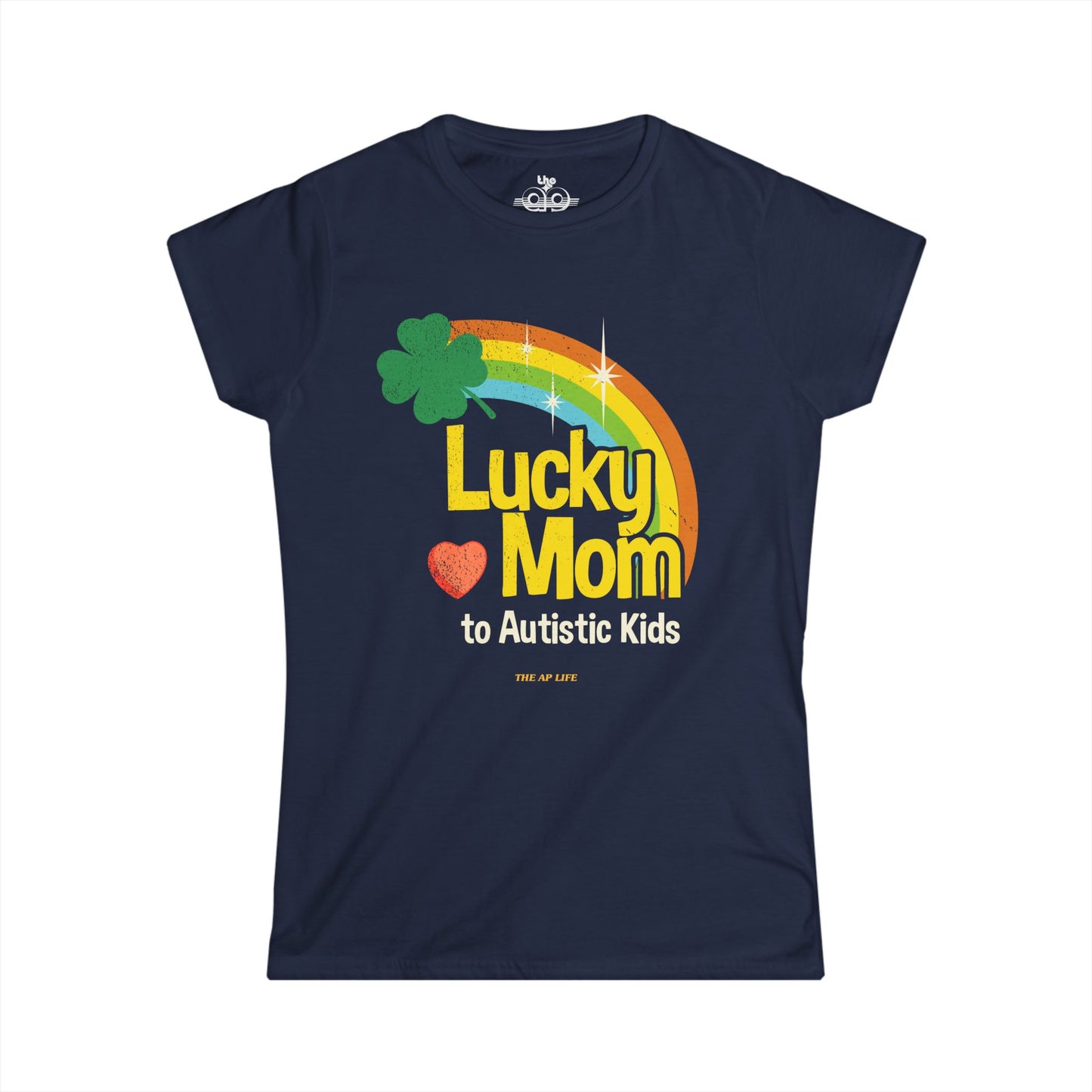 Lucky Mom to Autistic Kids - Women's Softstyle Tee