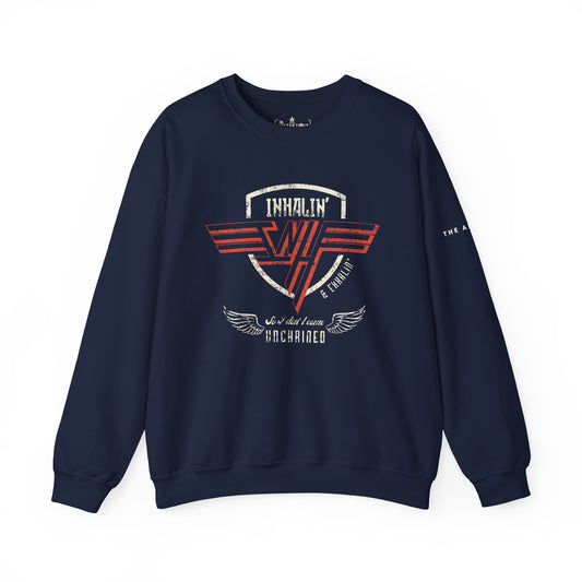 Inhalin' & Exhalin' So I Don't Come Unchained Regulation Adult Unisex Crewneck Sweatshirt