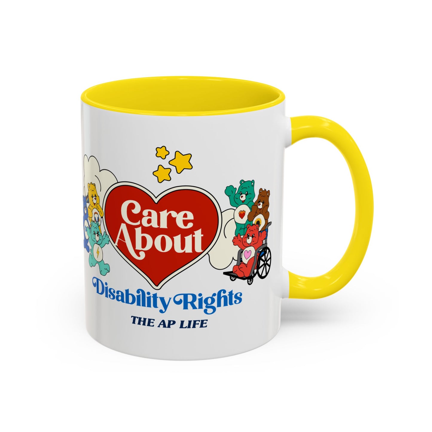 Care About Invisible Disabilities - Disability Rights - Accent Coffee Mug (11, 15oz)