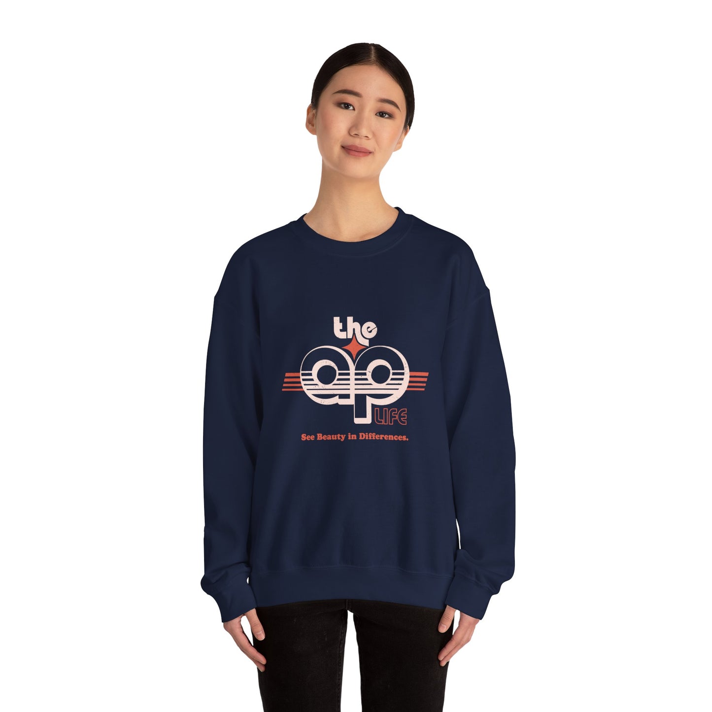 The AP Life - See Beauty in Differences - Adult Unisex Heavy Blend™ Crewneck Sweatshirt