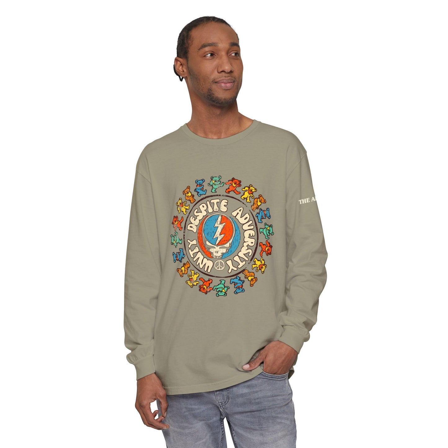 Unity Despite Adversity - Unisex Garment-dyed Long Sleeve T-Shirt