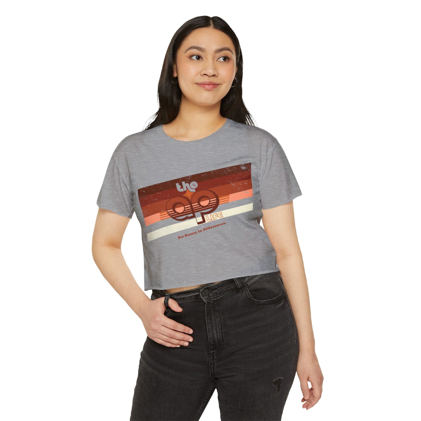 The AP Life - Retro Stripes - Women's Crop Top Tee