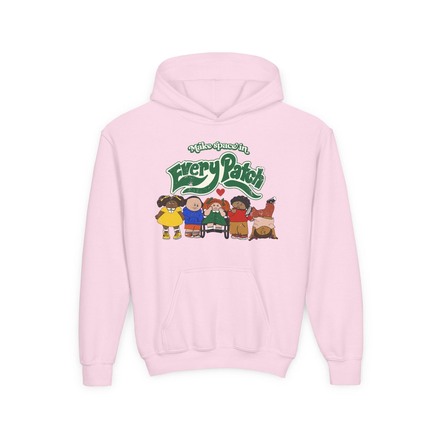 Make Space in Every Patch - Inclusion Matters - Youth Heavy Blend Hooded Sweatshirt
