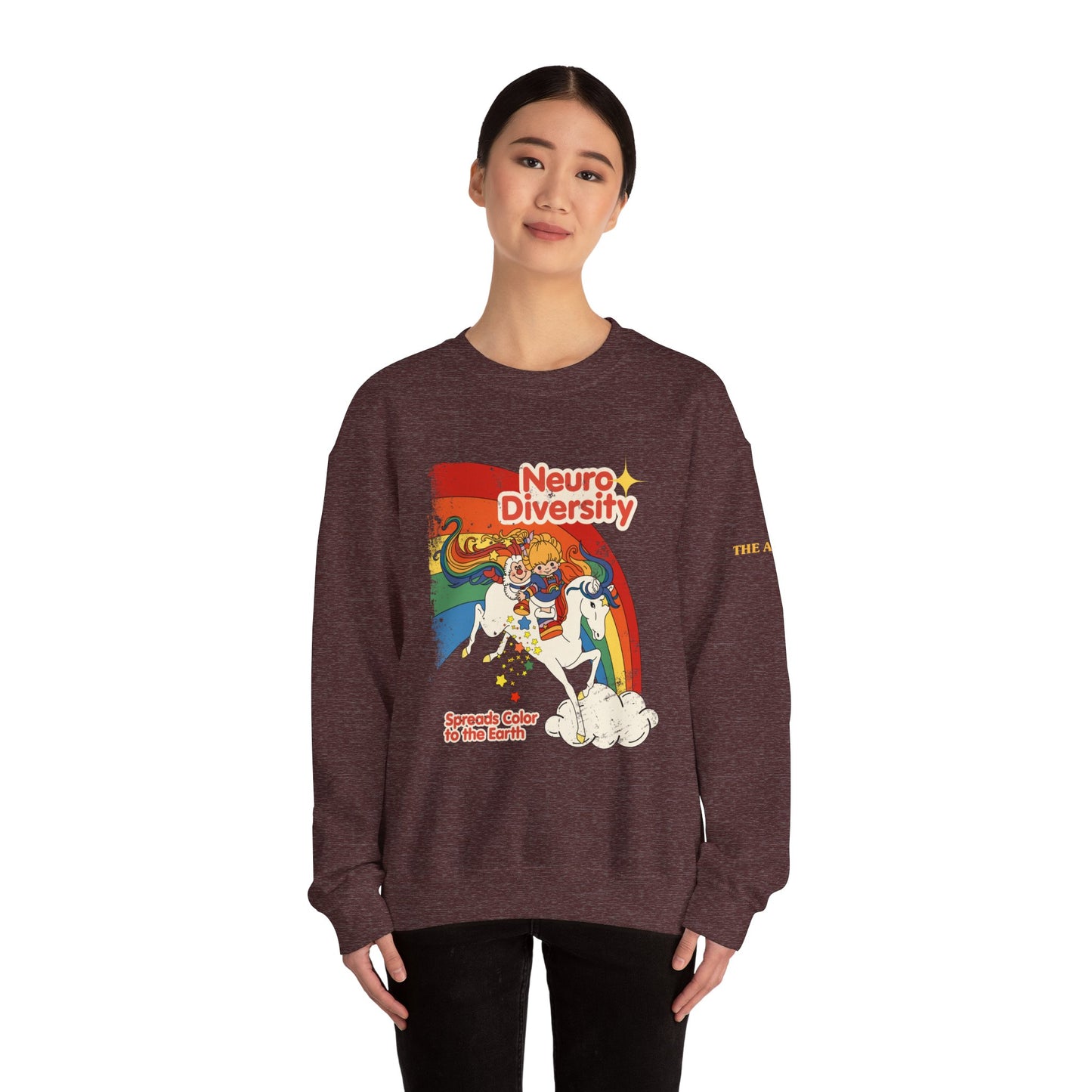 Neurodiversity Spreads Color to the Earth - Adult Unisex Heavy Blend™ Crewneck Sweatshirt