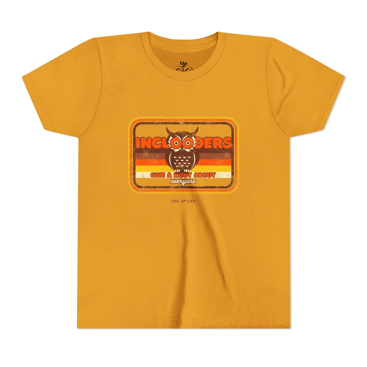 Inclooders Give a Hoot About Everyone - Unisex Youth Short Sleeve Tee