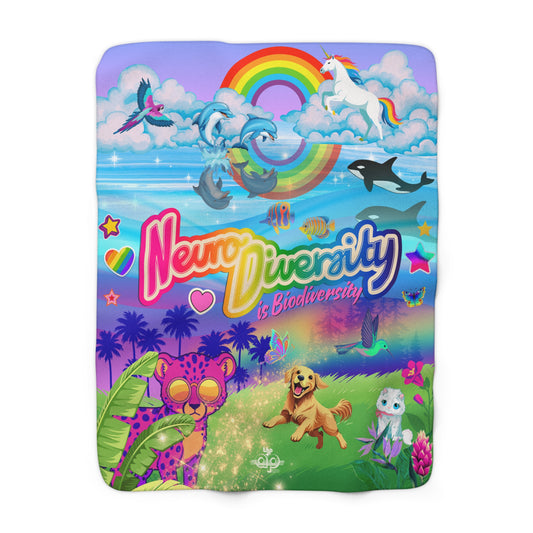 Neurodiversity is Biodiversity - Sherpa Fleece Blanket