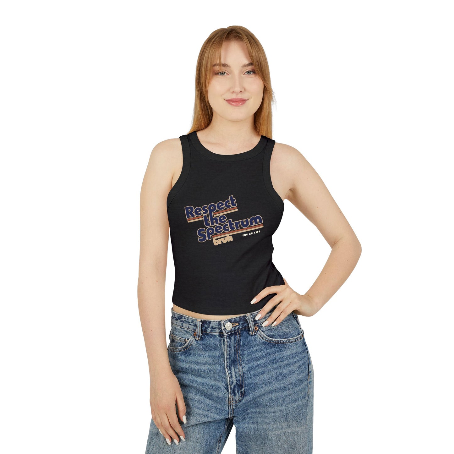 Respect the Spectrum, Bruh - Women's Racerback Cropped Tank top