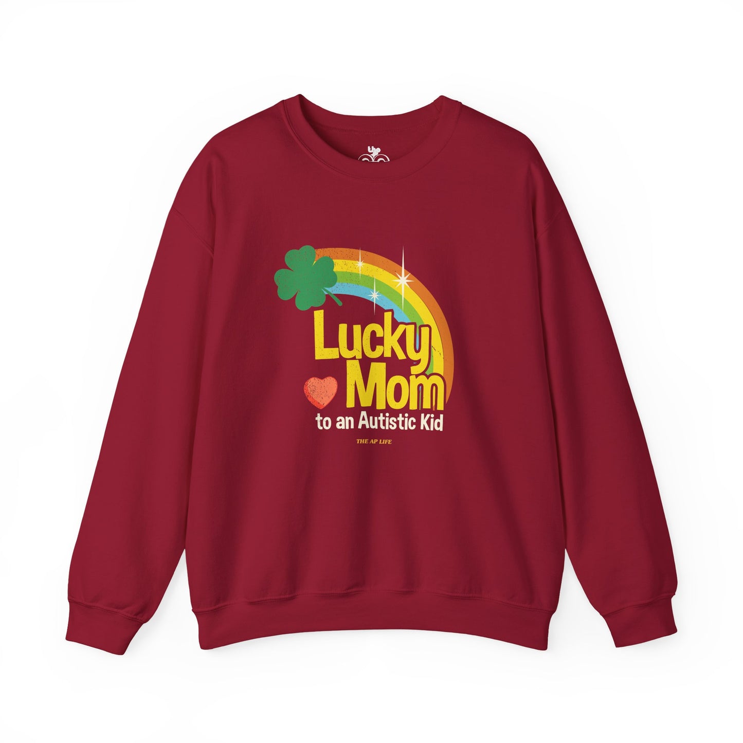 Lucky Mom to an Autistic Kid - Adult Unisex Heavy Blend™ Crewneck Sweatshirt