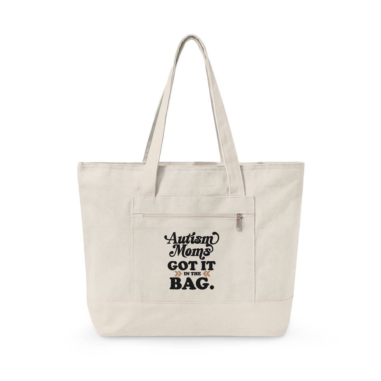 Autism Moms Got it in the Bag - Zippered Canvas Tote