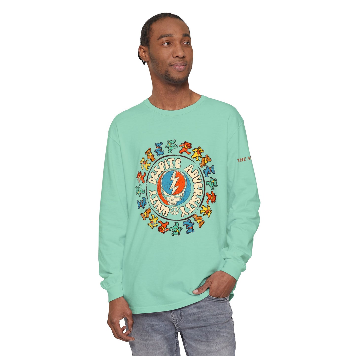 Unity Despite Adversity - Unisex Garment-dyed Long Sleeve T-Shirt