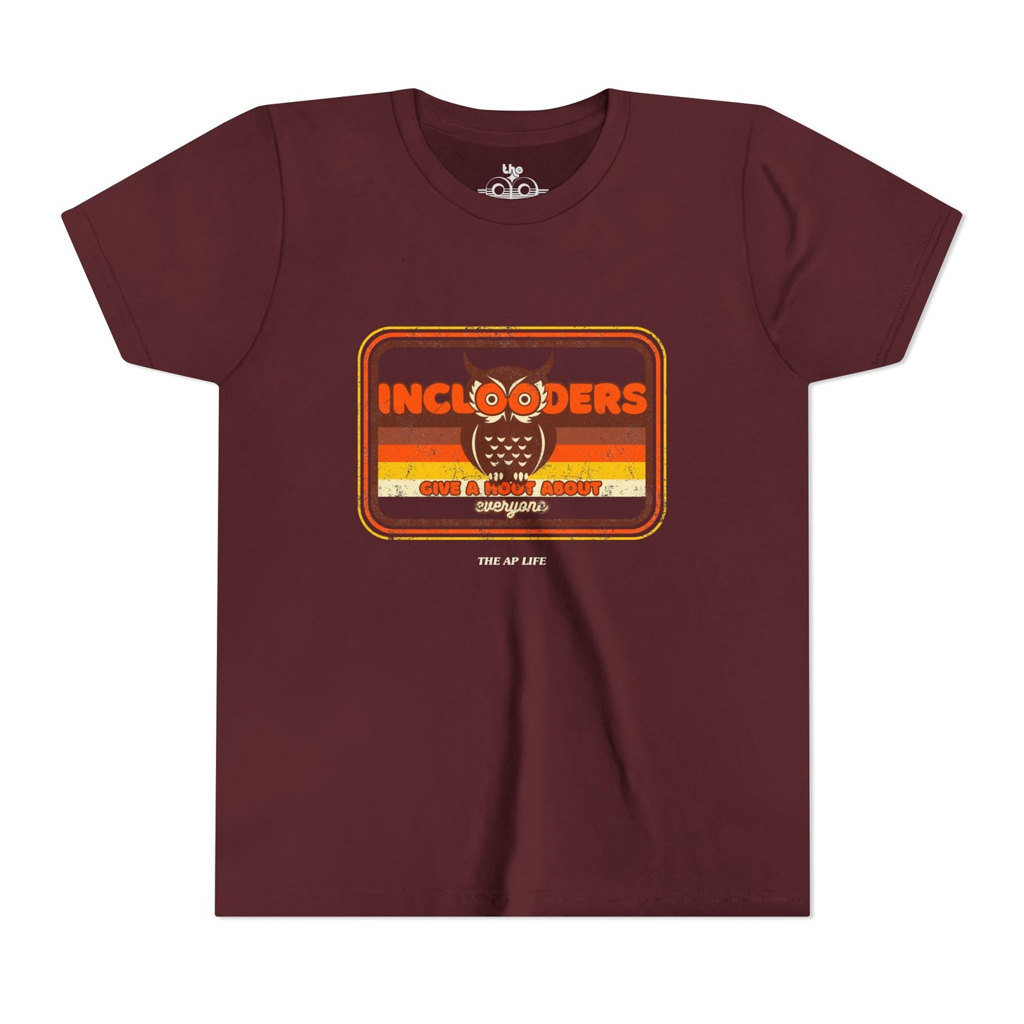 Inclooders Give a Hoot About Everyone - Unisex Youth Short Sleeve Tee