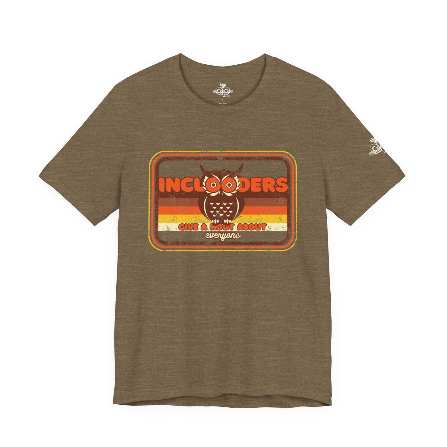 Inclooders Give a Hoot About Everyone - Adult Unisex Jersey Short Sleeve Tee