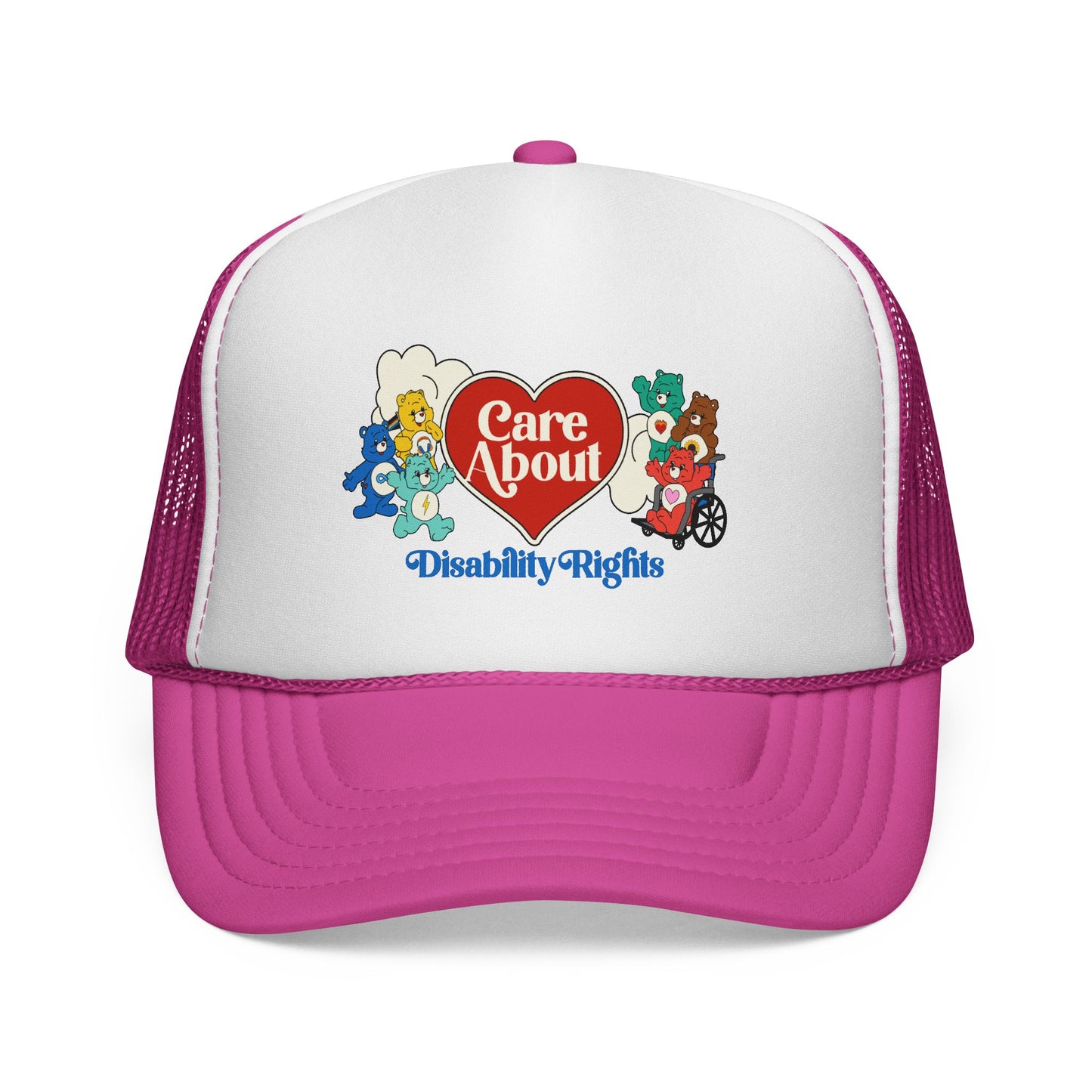 Care About Disability Rights - Retro 80s Vibe - Trucker Caps