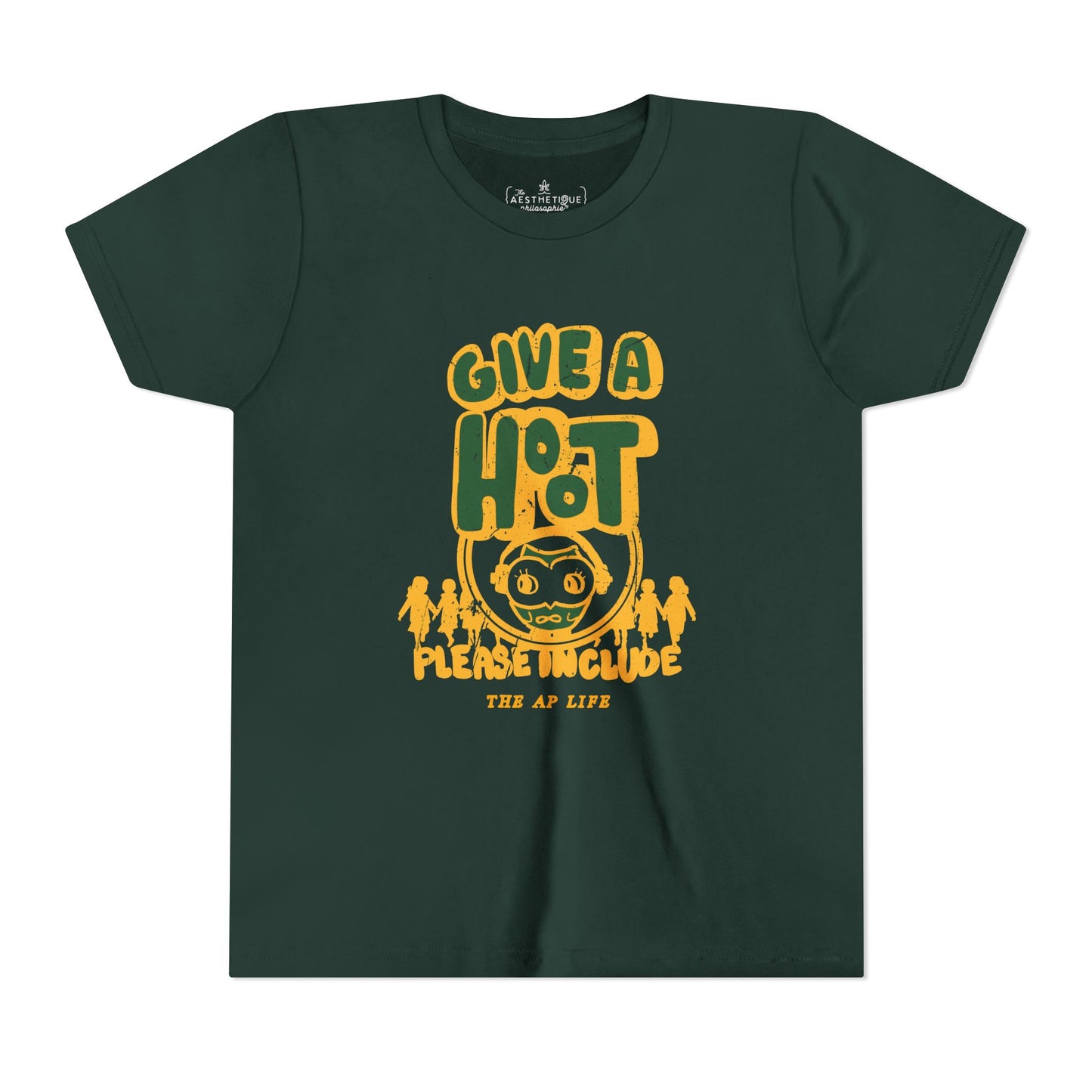 Give A Hoot - Just Include - Retro PSA Style - Youth Unisex Jersey Tee