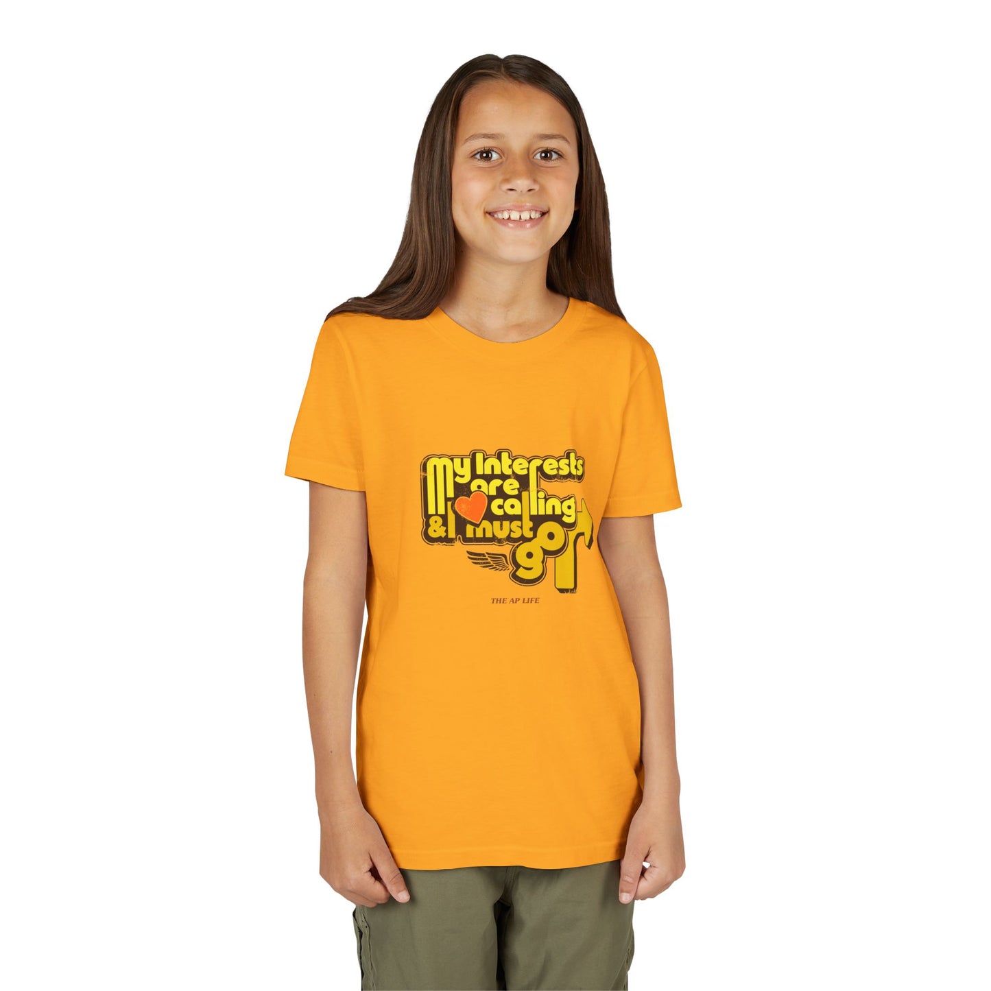 My Interests Are Calling & I Must Go - Unisex Youth Short Sleeve Tee