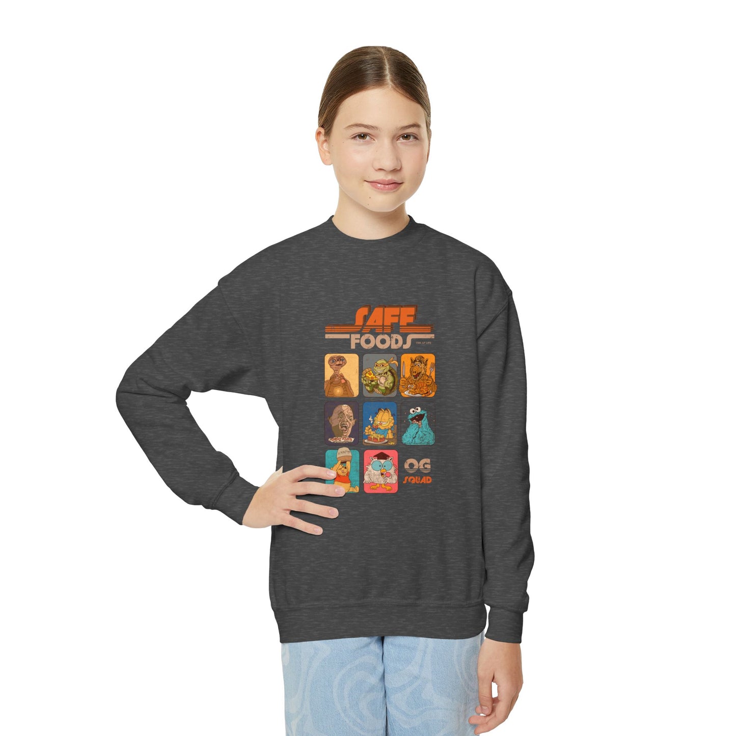Safe Foods - OG Squad - Youth Unisex Crewneck Sweatshirt