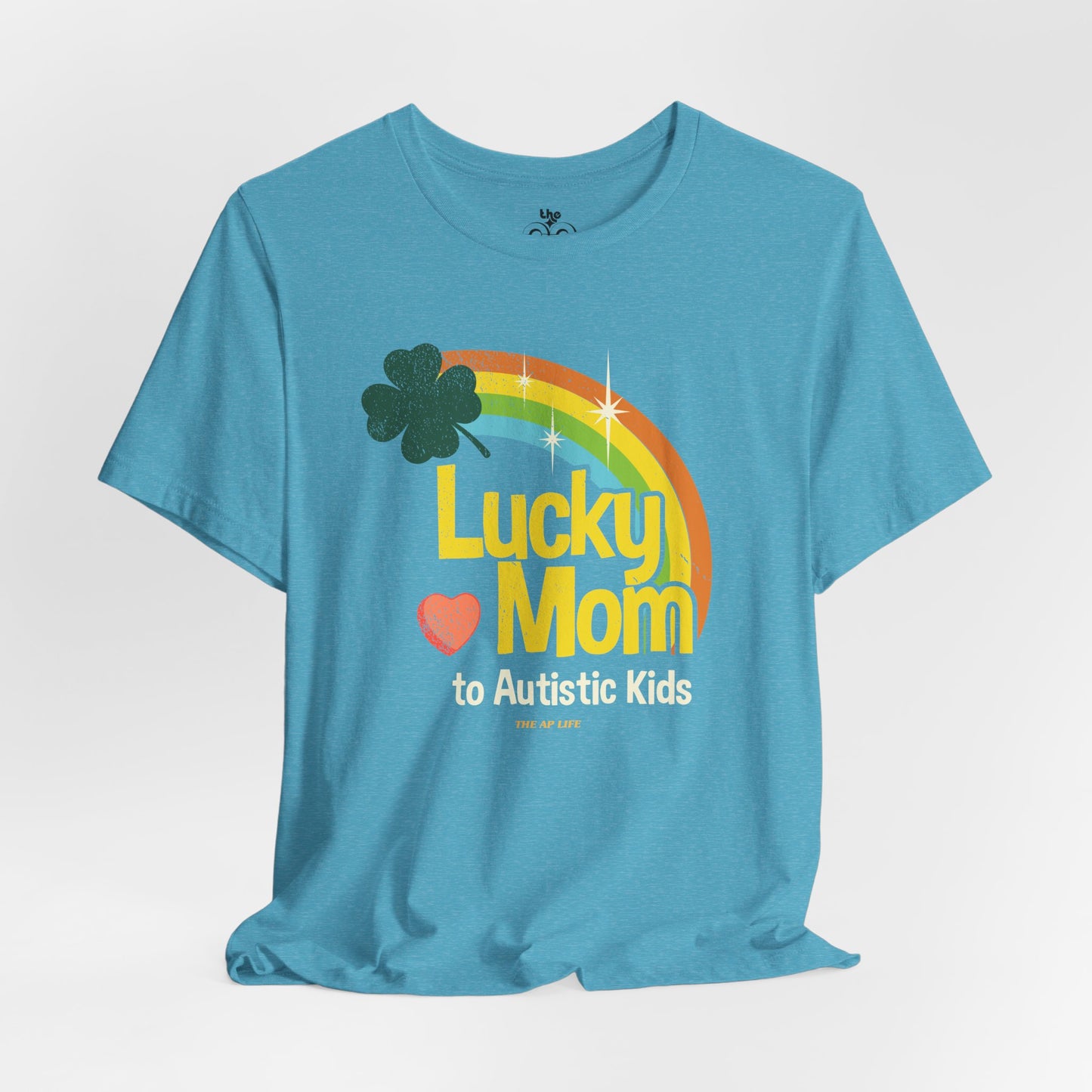 Lucky Mom to Autistic Kids - Adult Unisex Jersey Short Sleeve Tee