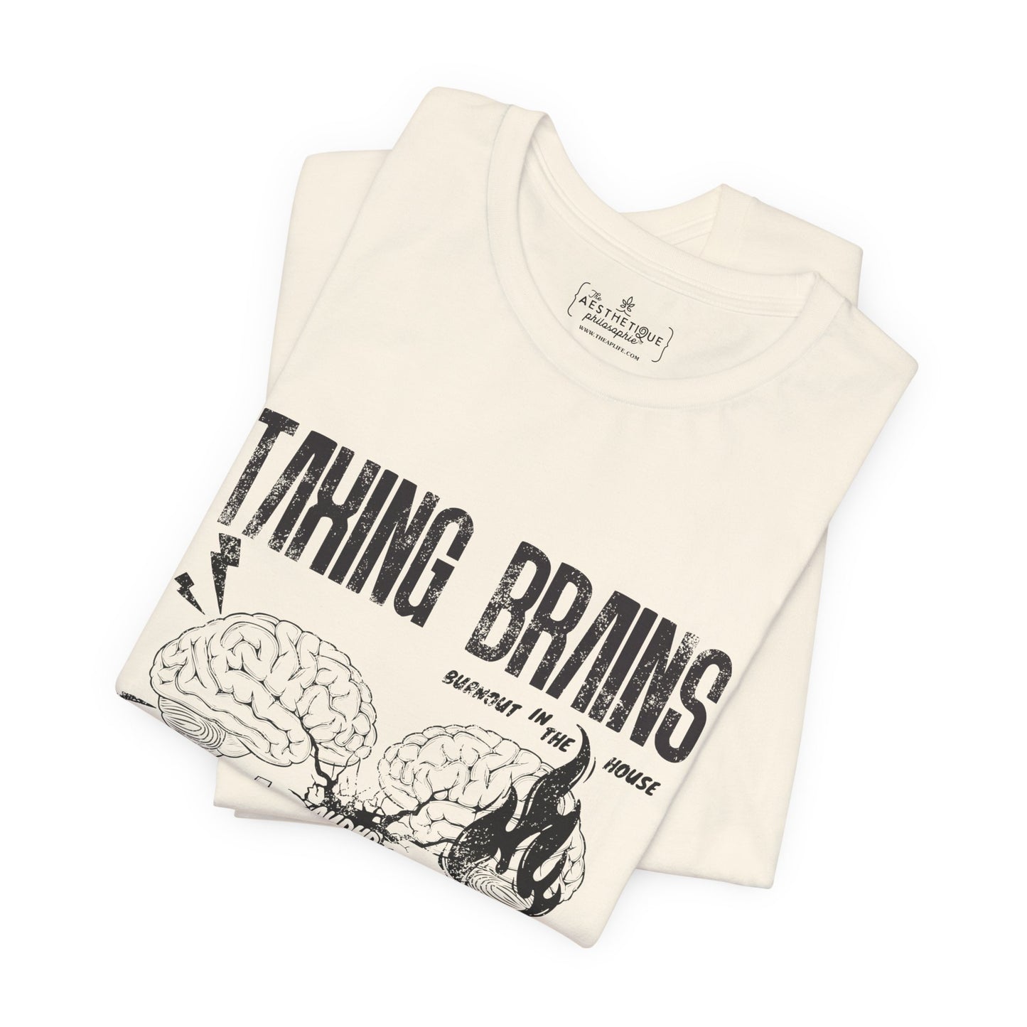 Taxing Brains - Burnout in the House - AuDHD - Adult Unisex Jersey Tee