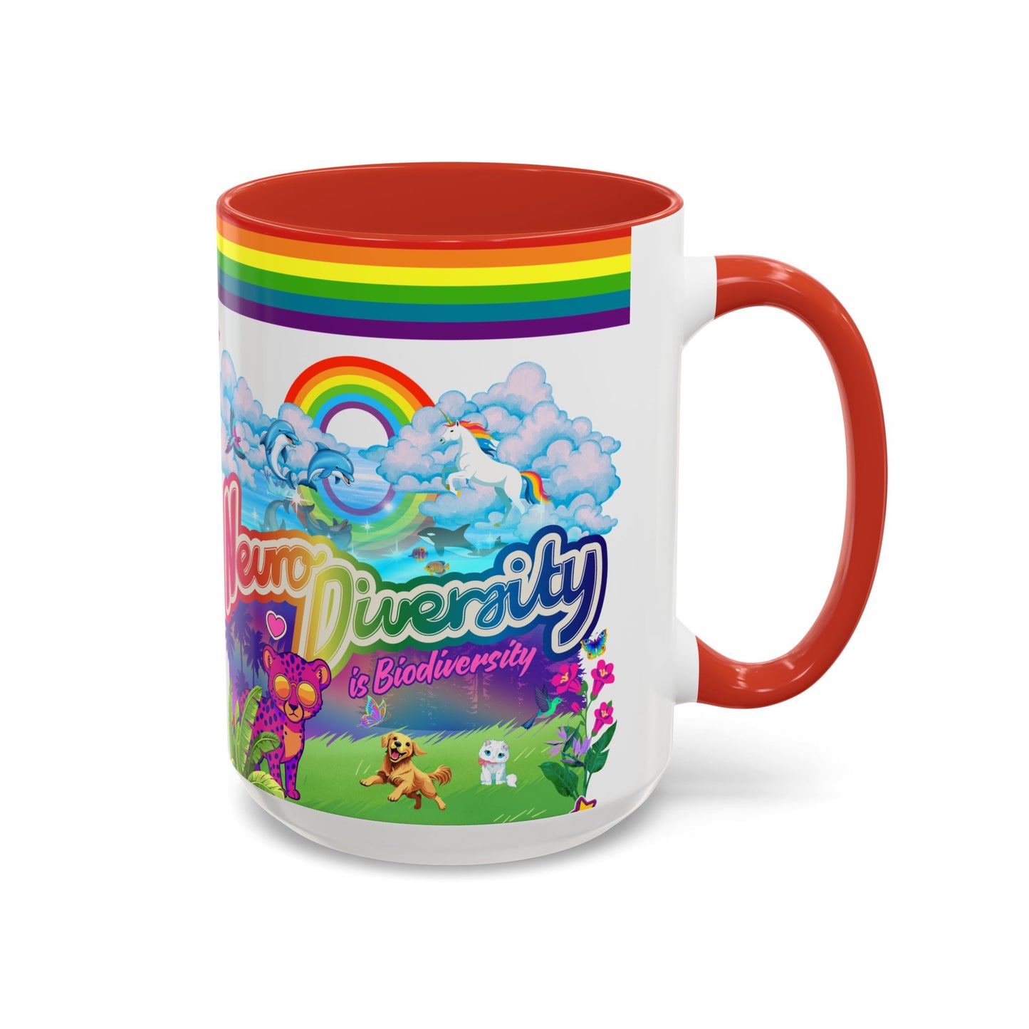 Neurodiversity is Biodiversity - Accent Coffee Mug (11, 15oz)