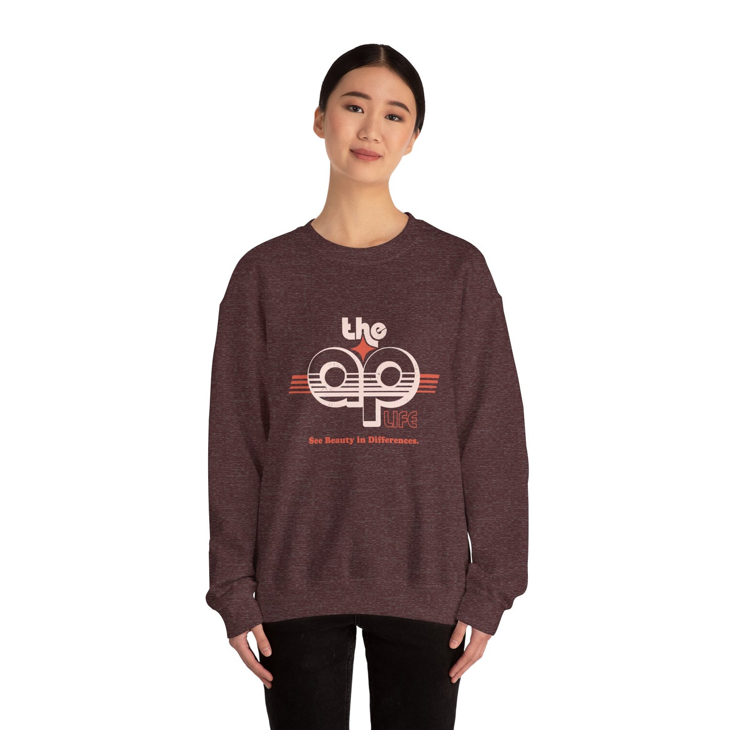 The AP Life - See Beauty in Differences - Adult Unisex Heavy Blend™ Crewneck Sweatshirt