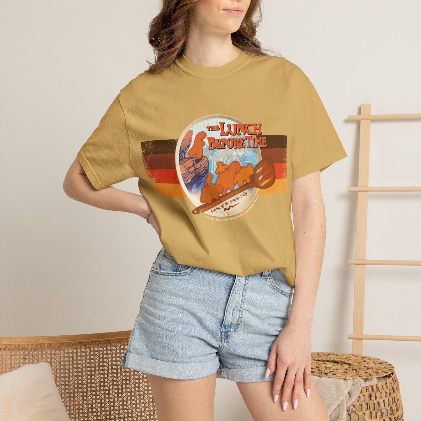 The Lunch Before Time- Serving Up the Sequels Daily - Adult Unisex Garment-Dyed T-shirt - Collab Design with TMEC