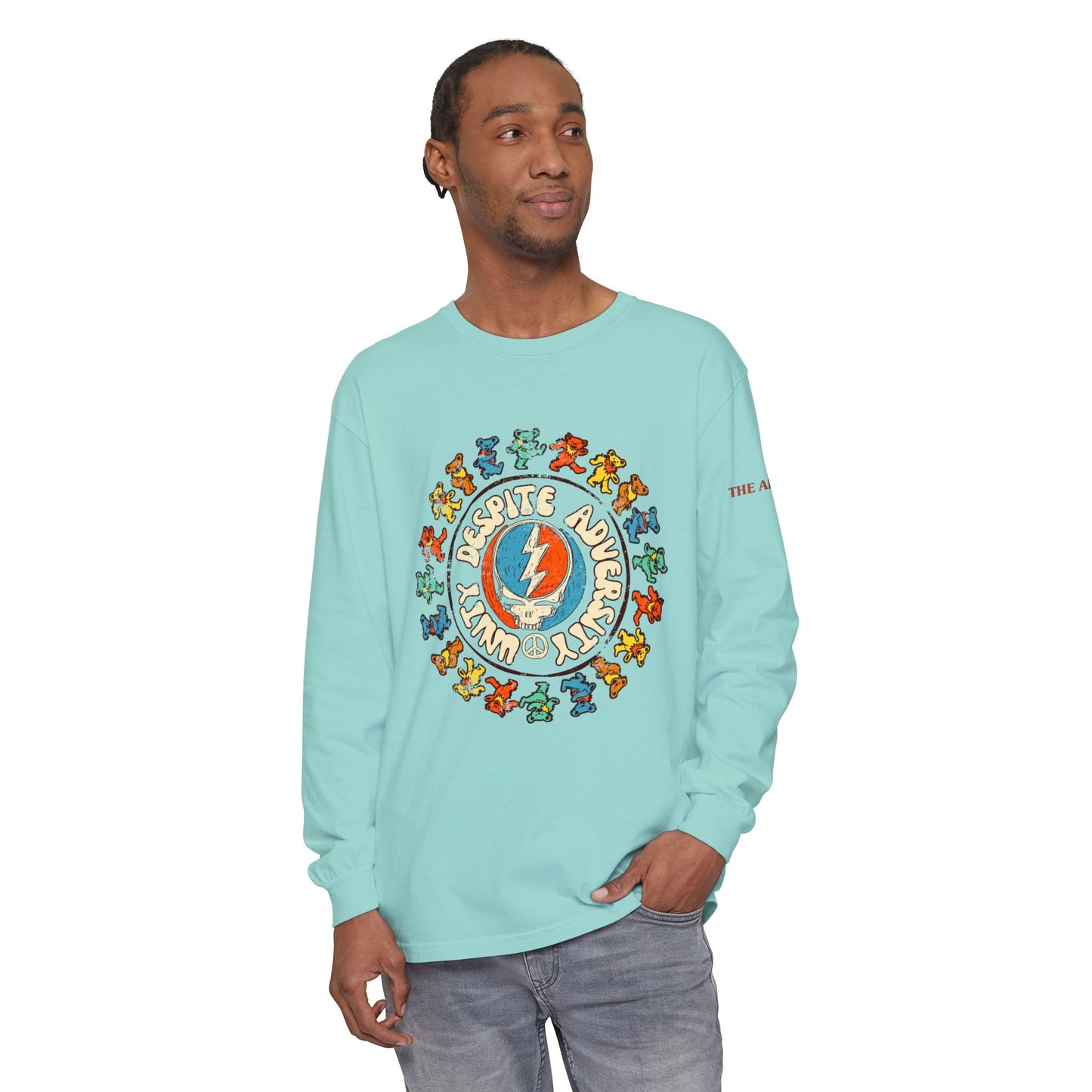 Unity Despite Adversity - Unisex Garment-dyed Long Sleeve T-Shirt