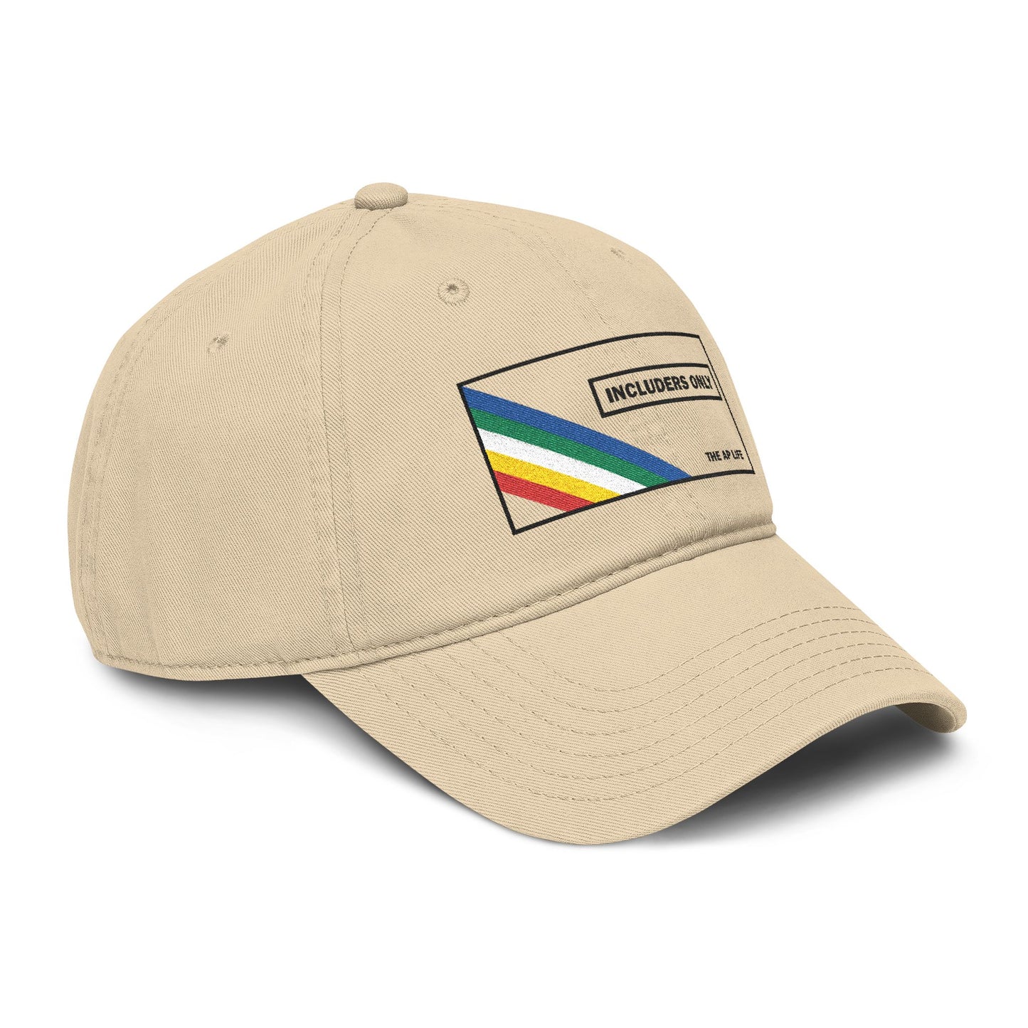 Includers Only - Disability Pride Flag - Garment Washed Baseball Cap (Embroidered)