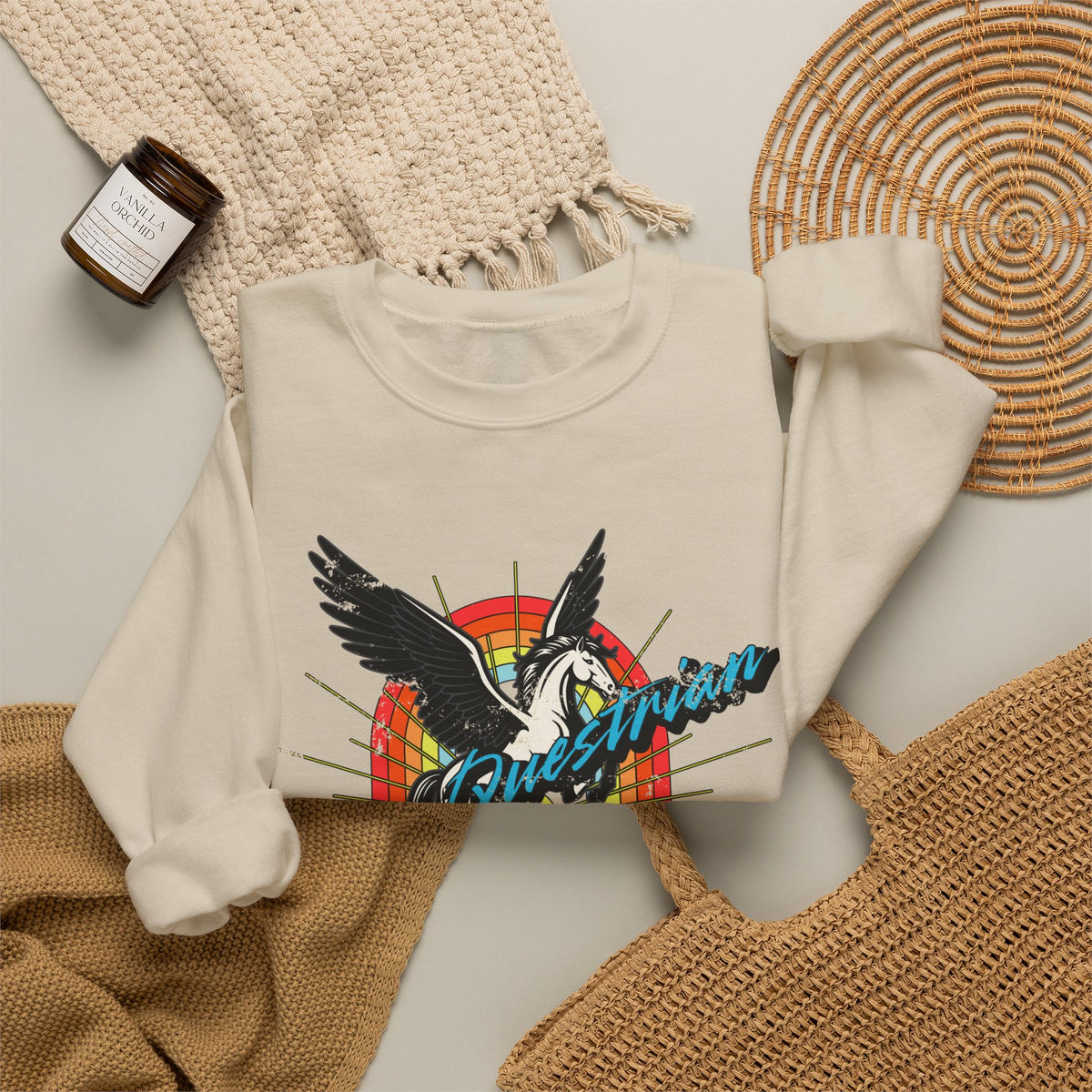 Side Questrian - Procrastination is When the Magic Happens - Adult Unisex Heavy Blend™ Crewneck Sweatshirt