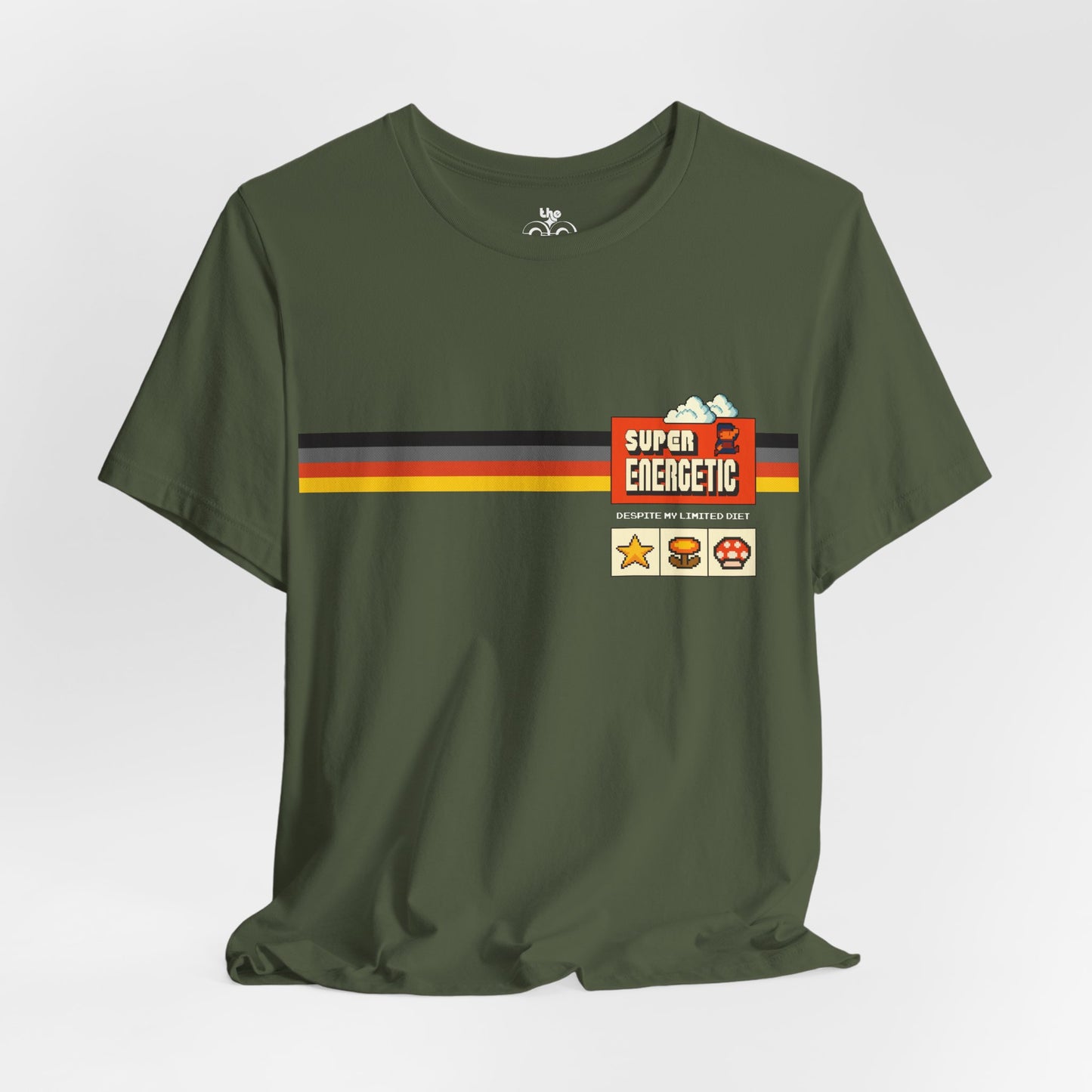 Super Energetic Despite My Limited Diet - Adult Unisex Jersey Short Sleeve Tee