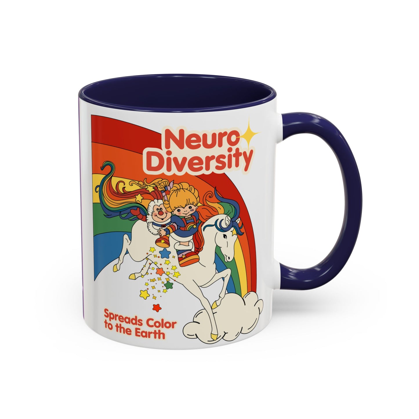 Neurodiversity Spreads Color to the Earth - Accent Coffee Mug (11, 15oz)