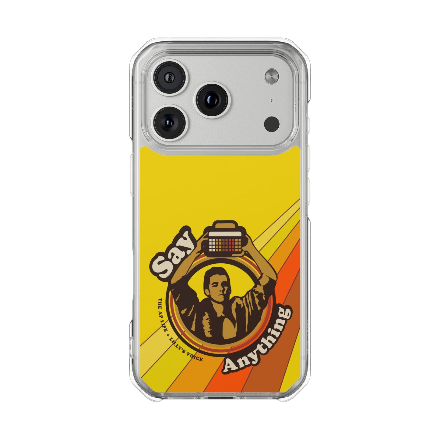 Say Anything - AAC - Lilly's Voice + The AP Life Collab - MagSafe® Clear Impact Case for iPhone