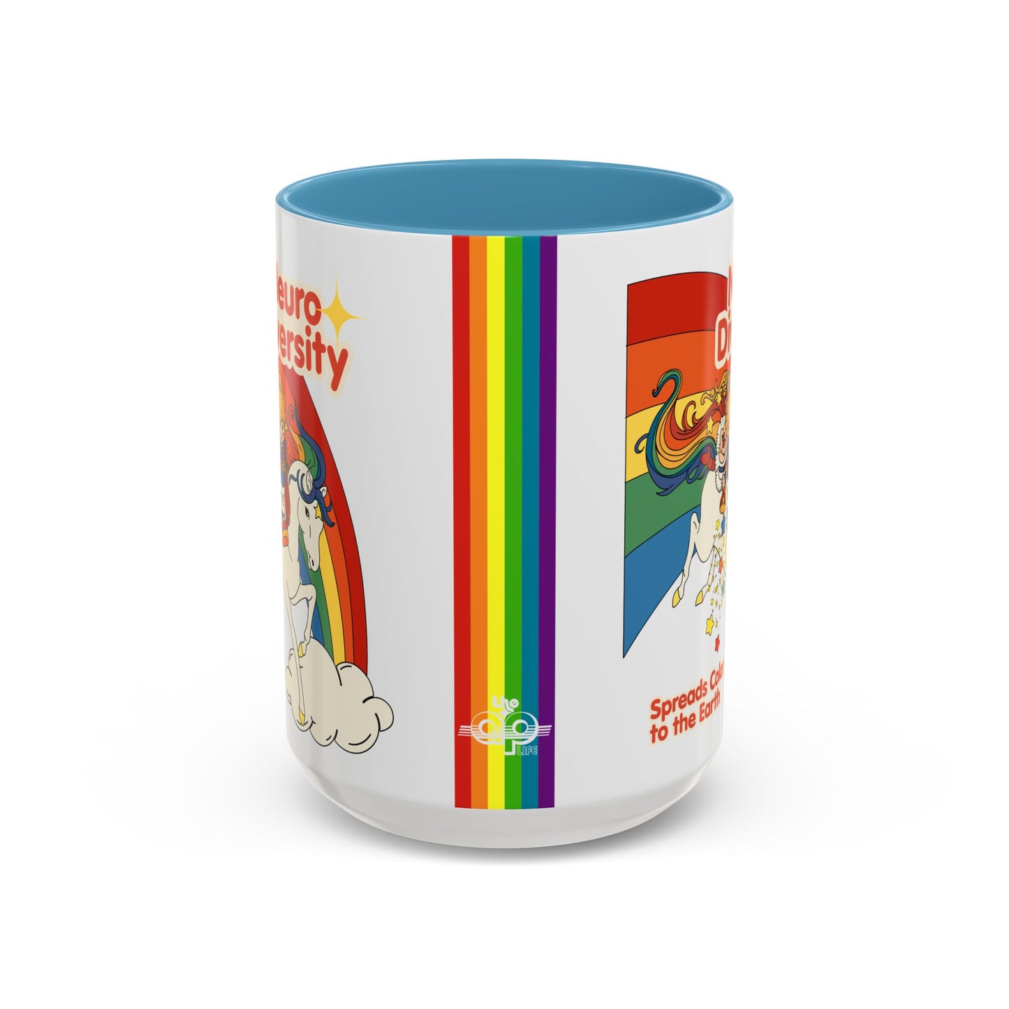 Neurodiversity Spreads Color to the Earth - Accent Coffee Mug (11, 15oz)