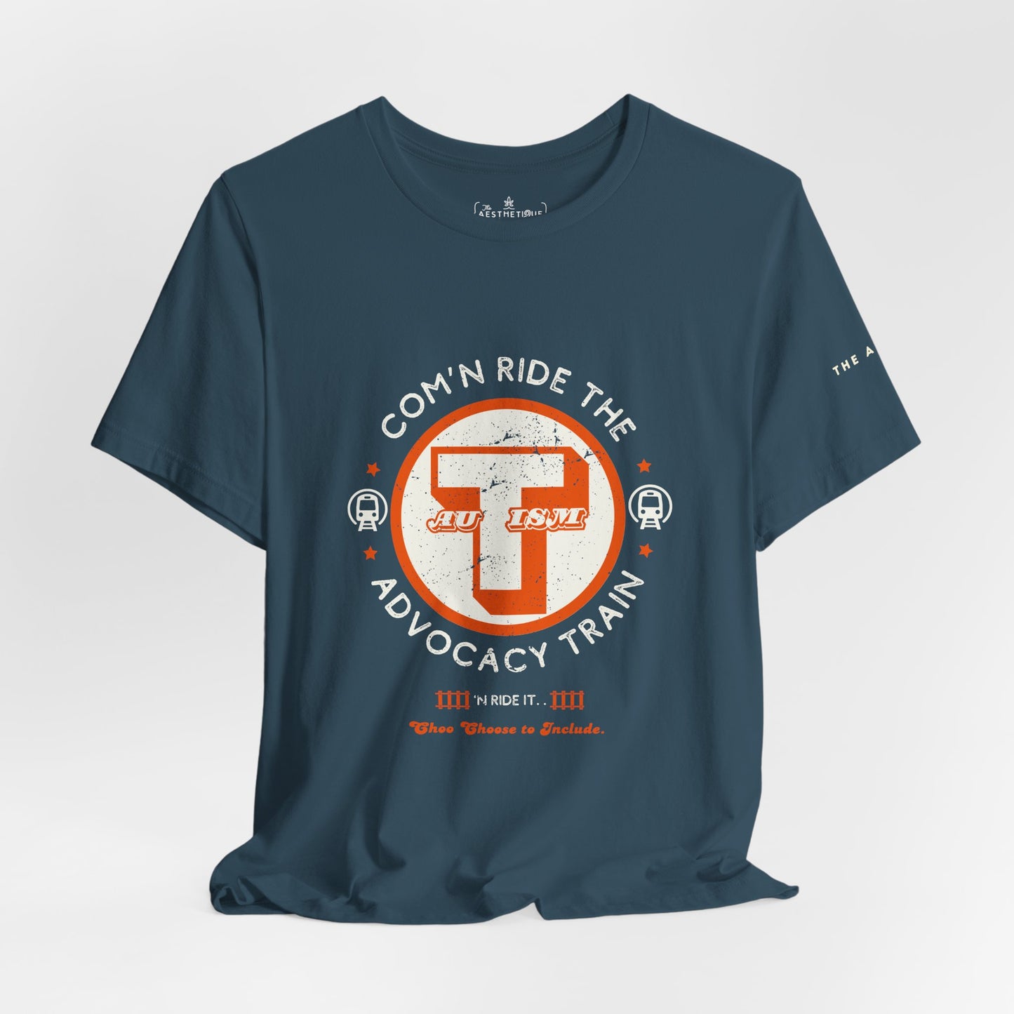 C'mon Ride The Autism Advocacy Train - Adult Unisex Jersey Tee