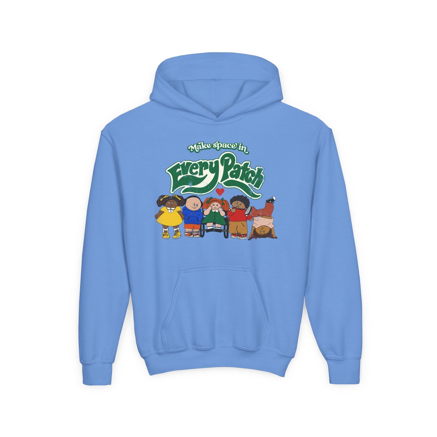 Make Space in Every Patch - Inclusion Matters - Youth Heavy Blend Hooded Sweatshirt