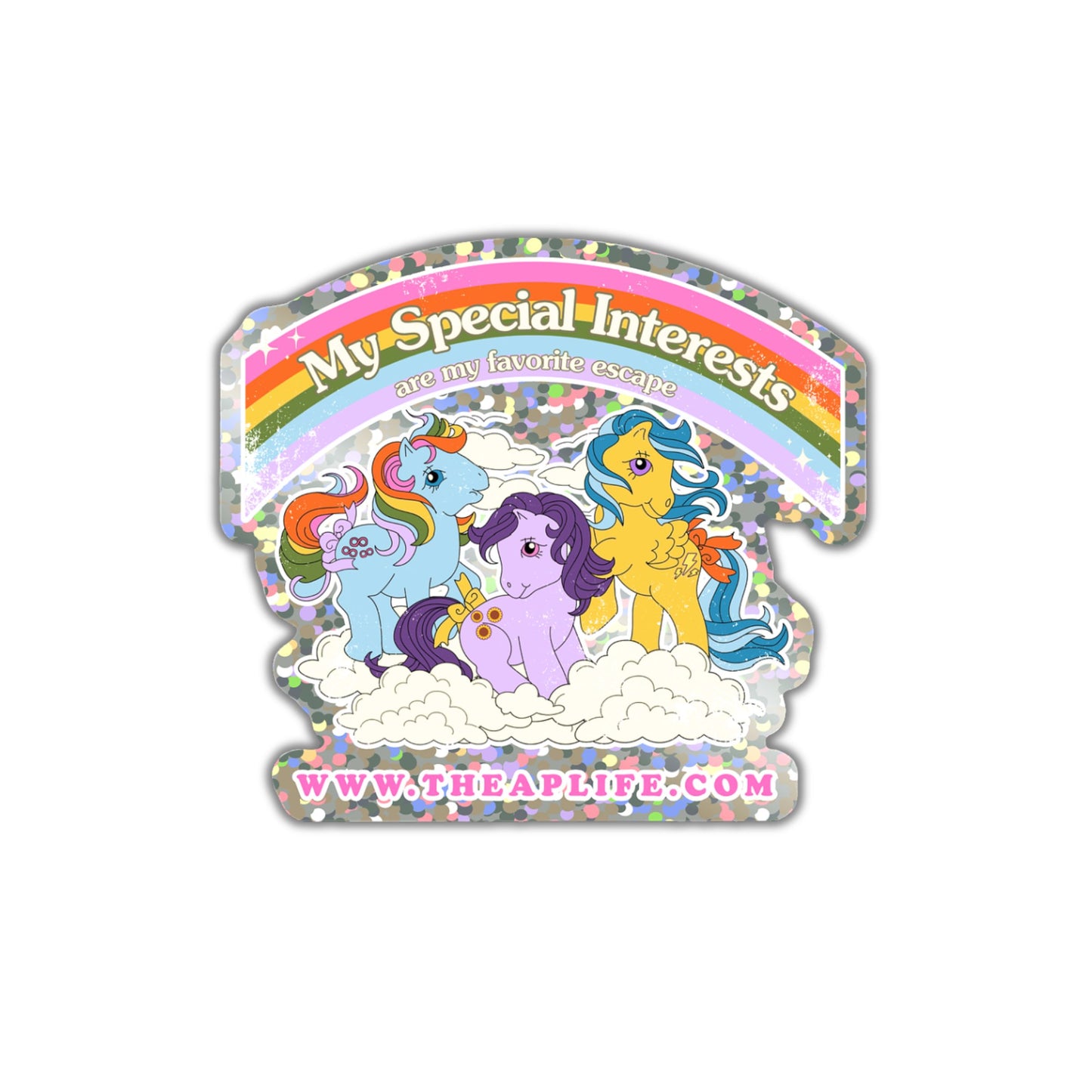 My Special Interests Are My Favorite Escape - Die-Cut Glitter Sticker