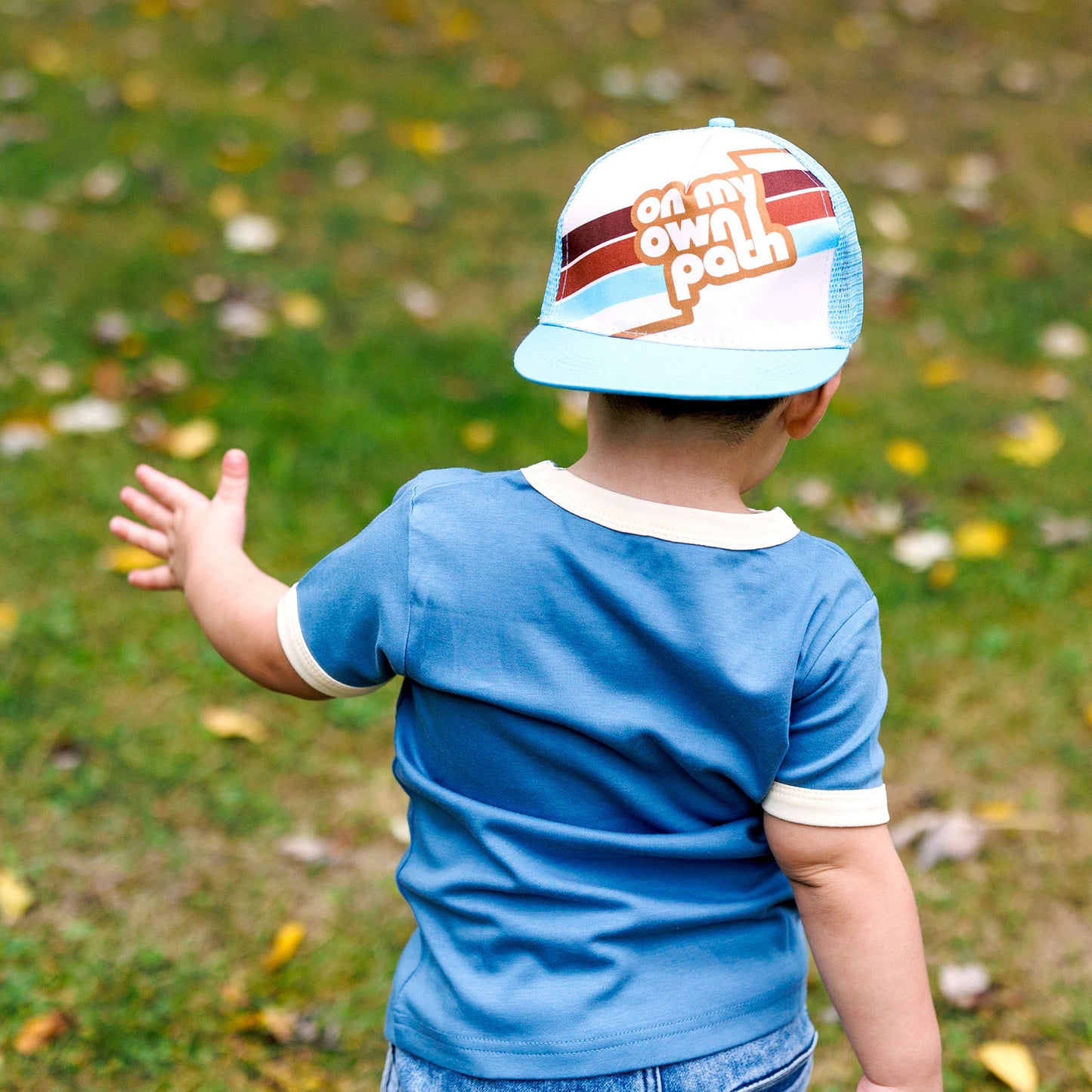 On My Own Path Kids' Retro Style Trucker Hat