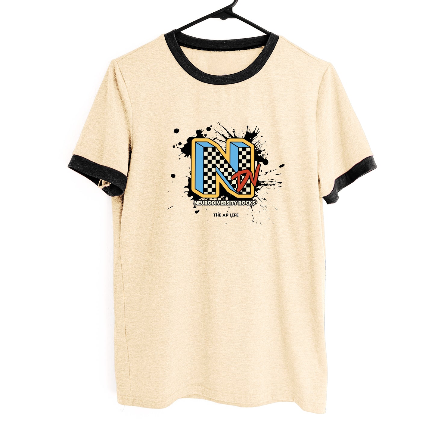 PRE-ORDER - NDV Neurodiversity Rocks Unisex Ringer Tee - Expected 01-10-2025