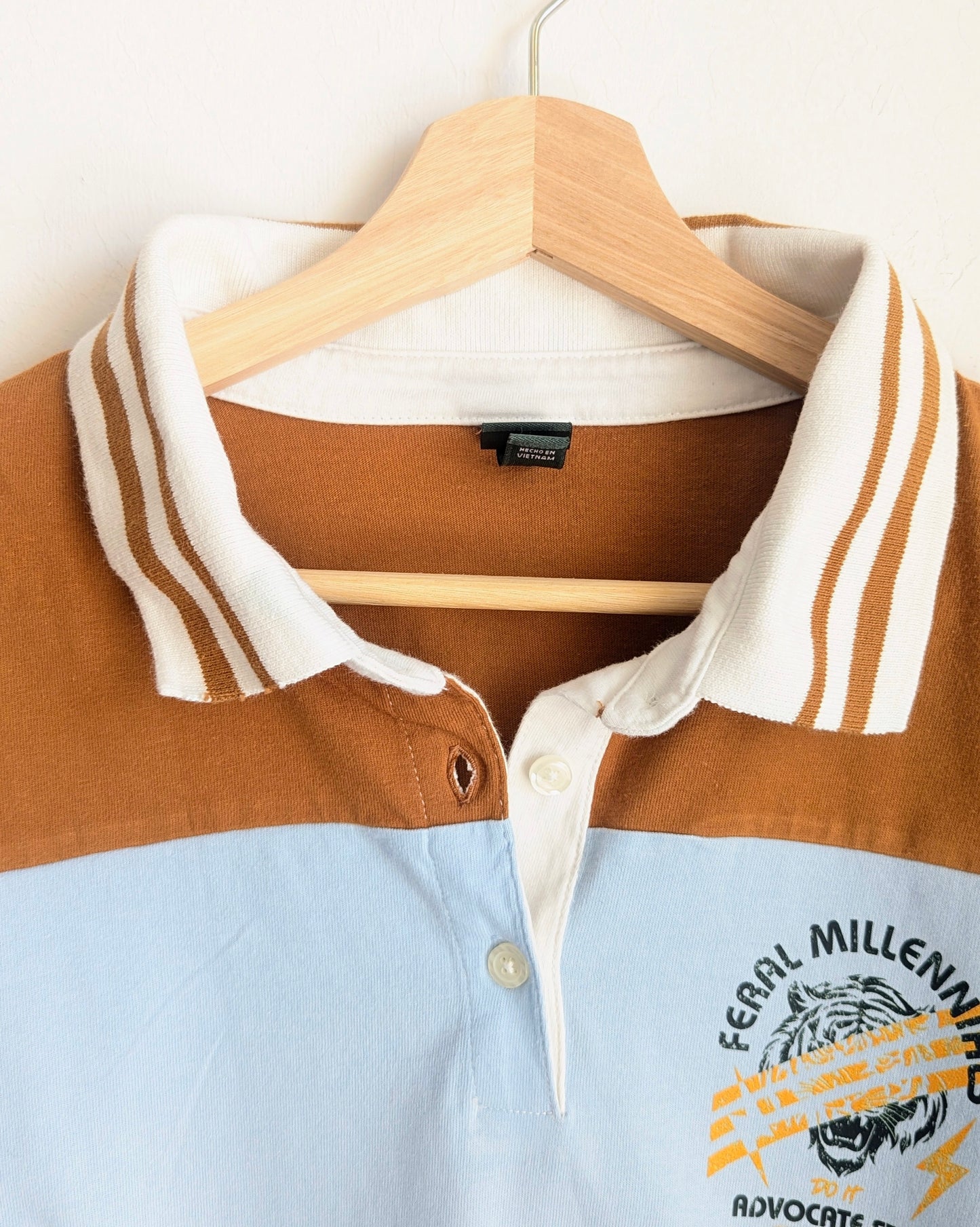 Feral Millennials do it Advocate Style - Women's Oversized Cropped Polo (XL) - Repurposed Rebels
